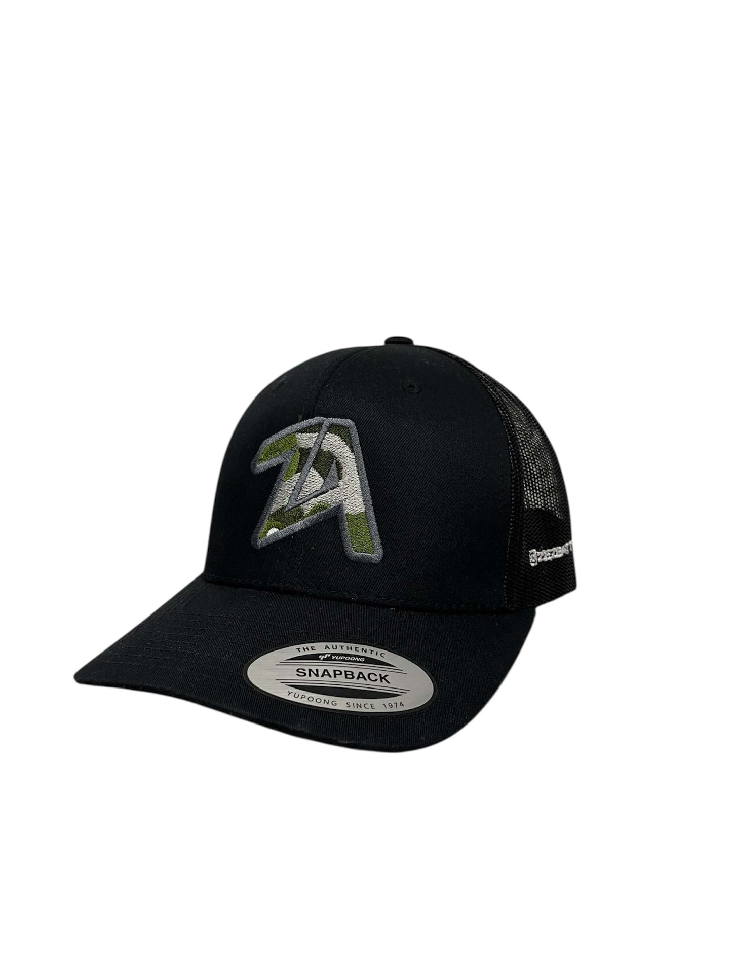 ZEZE ATTIRE ‘ZA’ CAMO CAP (BLACK)