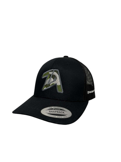 ZEZE ATTIRE ‘ZA’ CAMO CAP (BLACK)