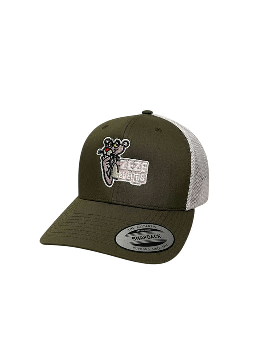 ZEZE EVENTS ‘PANTHER’ CAP (KHAKI/WHITE)