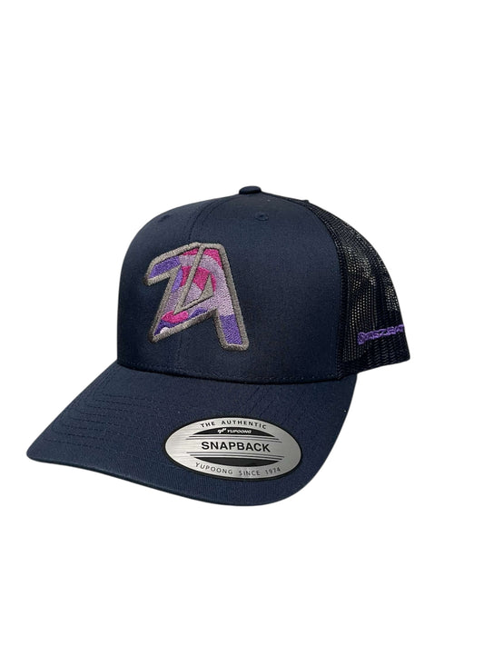 ZEZE ATTIRE ‘ZA’ CAMO CAP (NAVY)