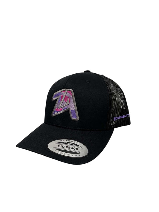 ZEZE ATTIRE ‘ZA’ CAMO CAP (BLACK)