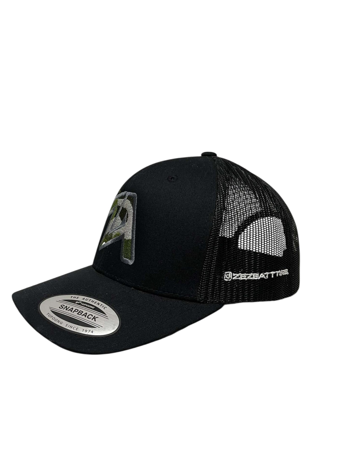 ZEZE ATTIRE ‘ZA’ CAMO CAP (BLACK)